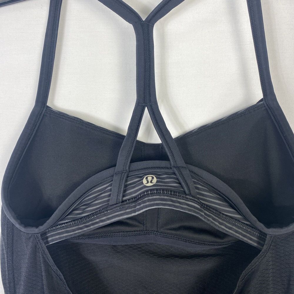 Lululemon C.Y.B Tank 2-in-1 Black with Gray Bra No Size Dot Fits Size Medium